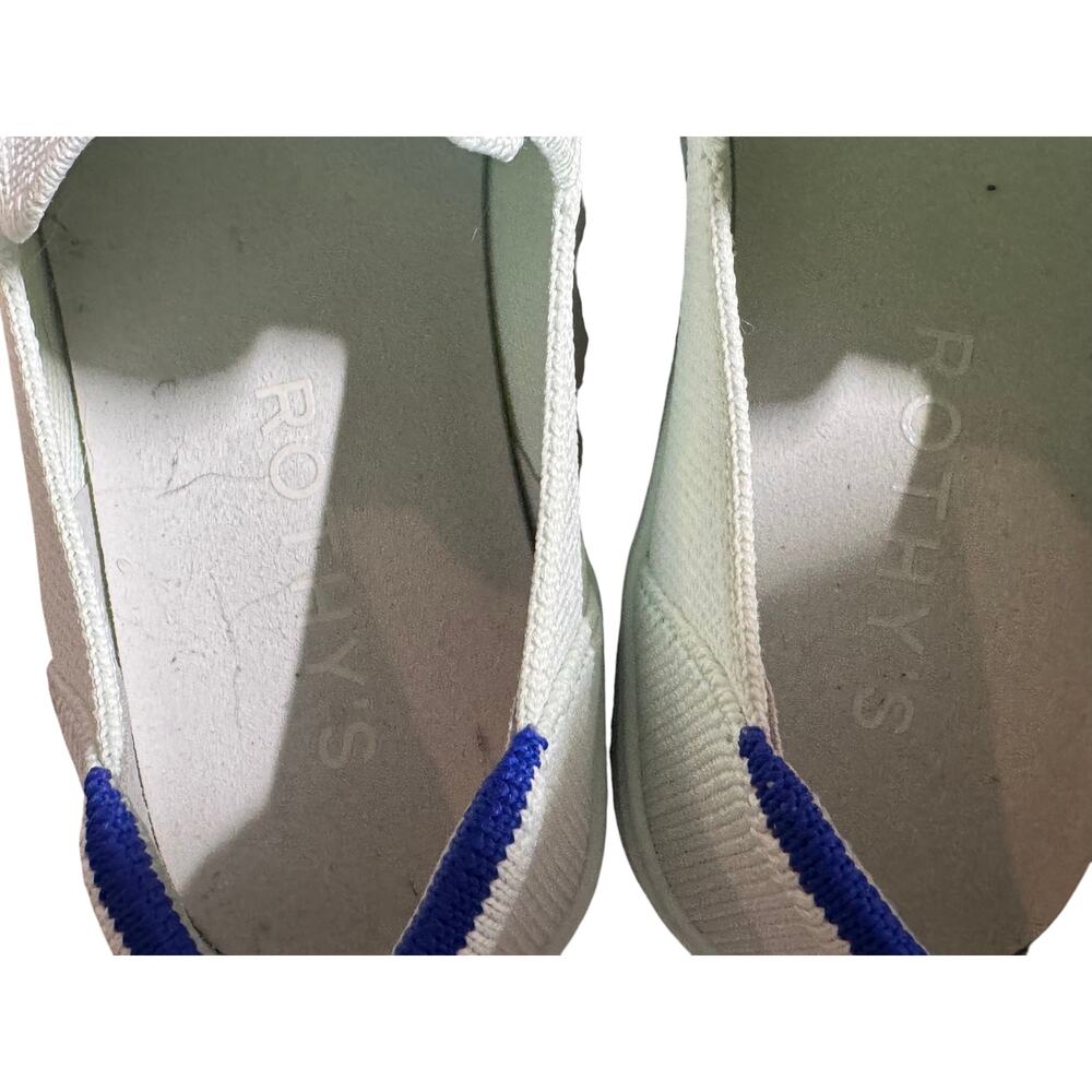 Rothy's Original Athletic Sneakers Unisex M6.5 W8 Ivory Knit Slip On Low Top - Picture 9 of 13